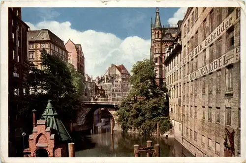 Hamburg/div. Stadtteile - Herrengraben-Fleet mit Ellertorsbrücke -320730