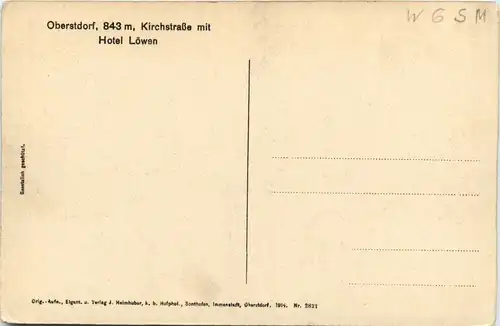 Oberstdorf, Kirchstrasse mit Hotel Löwen -319930