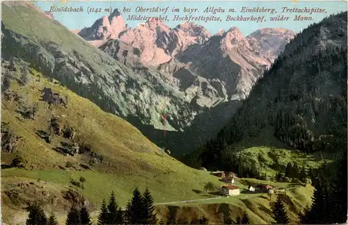 Oberstdorf, Einödsbach mit versch.Bergen -318758