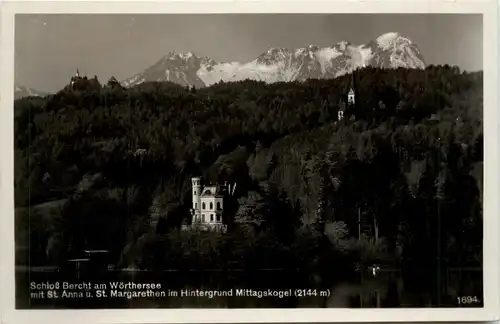 Wörthersee, Schloss Bercht mit St. Anna u. St. Margarethen -319874