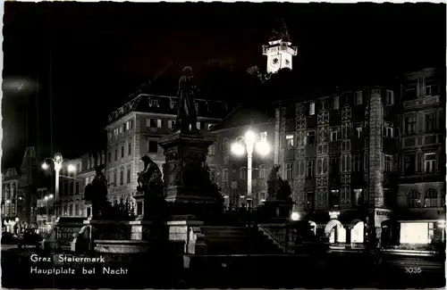 Graz/Steiermark - Graz, Hauptplatz bei Nacht -313782