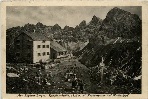 Oberstdorf, Kemptner-Hütte mit Krottenspitzen und Mutterkopf -320016