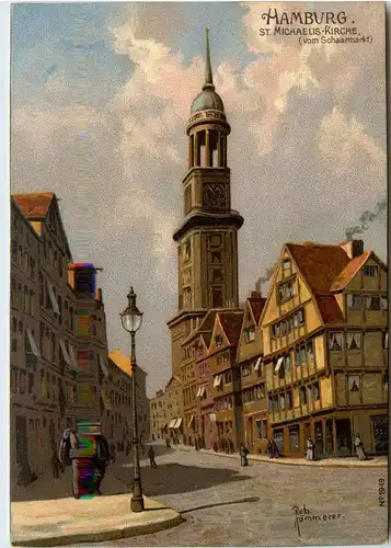 Hamburg - St.Michaelis-Kirche (vom Schaarmarkt) -321148
