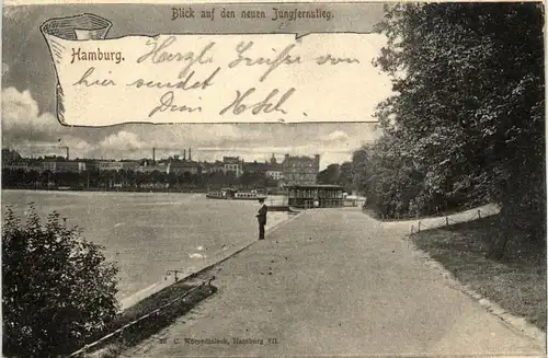 Hamburg/diverse Stadtteile - Hamburg, Blick auf den neuen Jungferstieg -319138