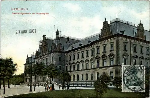 Hamburg/div.Stadtteile - Straf- Justizgebäude am Holstenplatz 1907 -320474