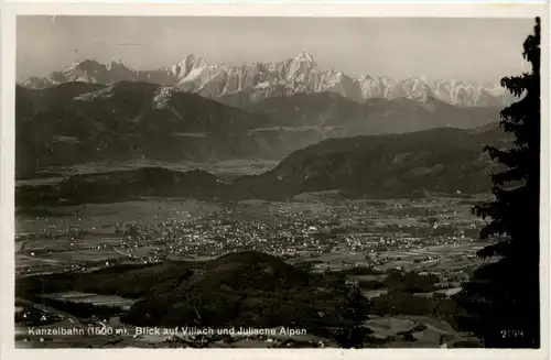 Villach/Kärnten - Villach, Kanzelbahn, Blick auf Villach und Julische Alpen -314366