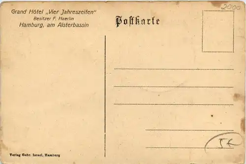 Hamburg Grand Hotel Vier Jahreszeiten - Besitzer F. Haerlin, -320492