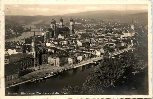 Passau/Bayern - Passau, Blick vom Oberhaus auf die Stadt -319620