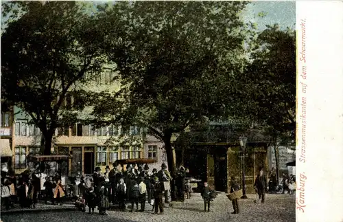 Hamburg - Strassenmusikanten auf dem Schaarmarkt -321152