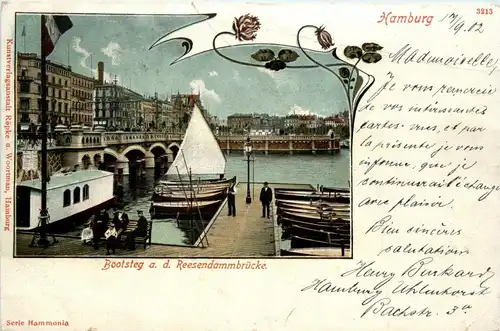 Hamburg - Bootsteg a.d. Reesendammbrücke -321186