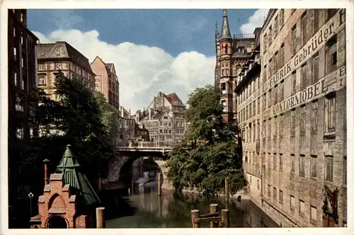 Hamburg/div. Stadtteile - Herrengraben-Fleet mit Ellertorsbrücke -320728