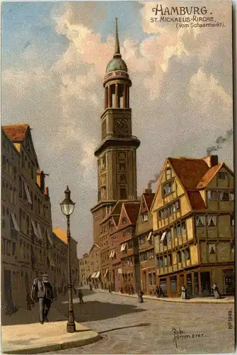 Hamburg - St.Michaelis-Kirche (vom Schaarmarkt) -321150