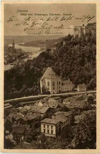 Passau/Bayern - Passau - Blick vom Nonnengut, Oberhaus, Ilzstadt -320886