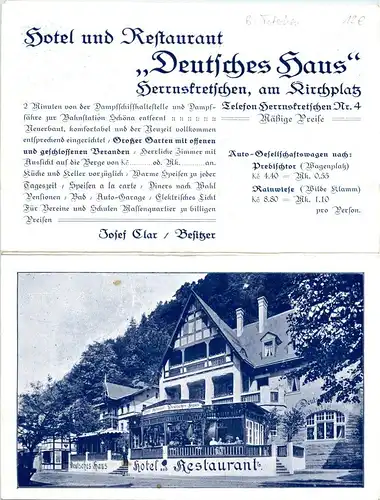 Herrnskretschen - Restaurant Deutsches Haus - Klappkarte -284560