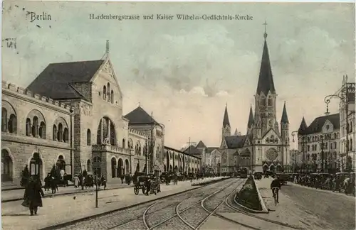 Berlin-Charlottenburg - Hardenbergstrasse und K.W.-Gedächtnis Kirche -320322