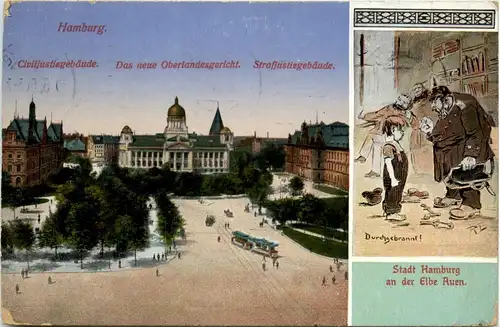 Hamburg - Ziviljustizgebäude, Das neue Oberlandesgericht, -320464