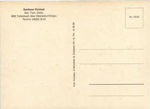 Tiefenbach über Oberstdorf - Gasthaus Weidach -284936