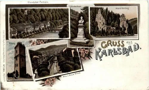 Gruss aus Karlsbad - Litho -284598