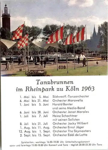 Tanzbrunnen im Rheinpark zu Köln 1963 -284990