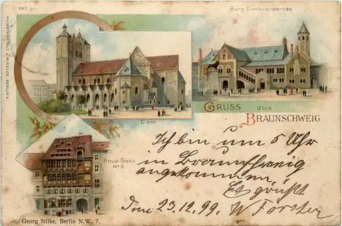 Gruss aus Braunschweig - Litho -235048