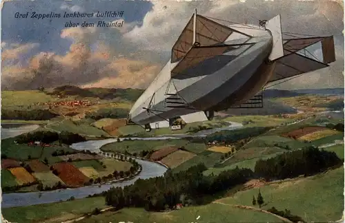 Graf Zeppelin über dem Rheintal -235366