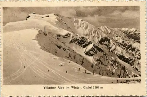 Villach/Kärnten und Umgebung - Villacher Alpe im Winter, Gipfel -321646