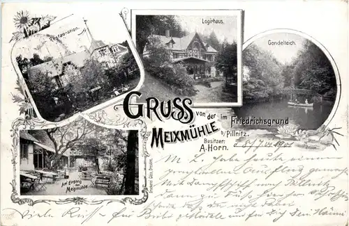 Gruss von der Meixmühle bei Pillnitz -235502