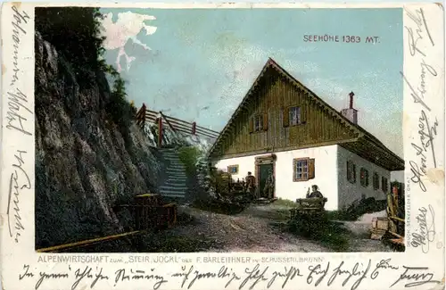 Alpenwirtschaft zum Steir Jockl des F. Barleitner in Schüsserlbrunn -322178