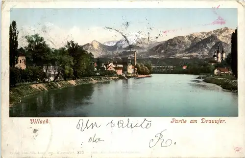 Villach/Kärnten und Umgebung - Partie am Drauufer -321706