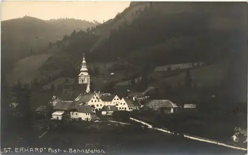 Hochlantsch/Steiermark und Umgebung - St. Erhard - Post und Bahnstation -322106