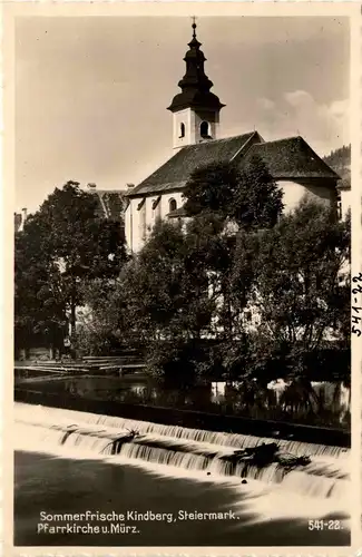 Sommerfrische Kindberg, Pfarrkirche u.Mürz. -322730