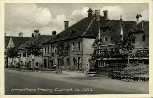 Steiermark/div. Orte und Umgebung - Sommerfrische Kindberg, Hauptplatz -322490