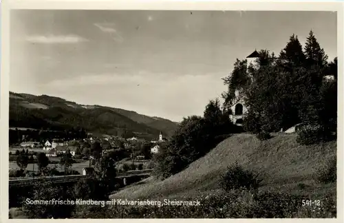 Steiermark/div. Orte und Umgebung - Kindberg, Mürztal mit Kalvarienberg -322790