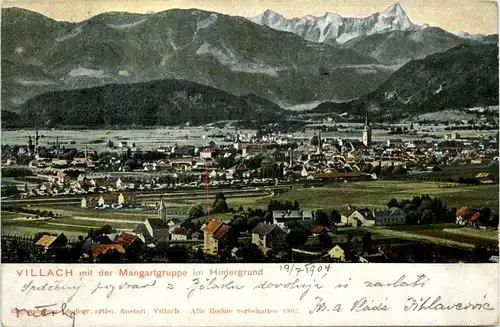 Villach/Kärnten - mit der Mangartgruppe im Hintergrund -321642