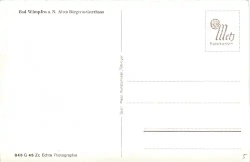 Bad Wimpfen - Altes Bürgermeisterhaus -285536