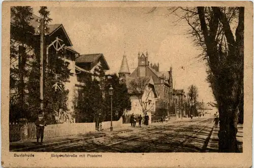 Buxtehude - Bahnhofstrasse mit Postamt -236486