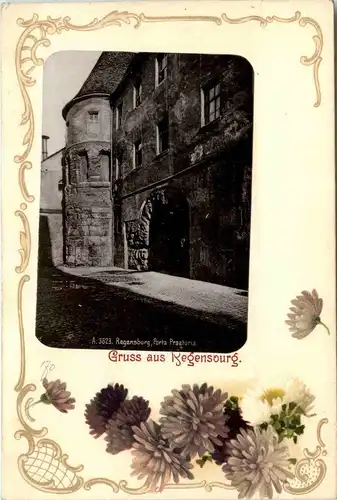 Gruss aus Regensburg - Litho -285658