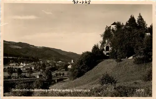 Steiermark/div. Orte und Umgebung - Kindberg, Mürztal mit Kalvarienberg -322786