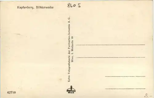 Steiermark/div. Orte und Umgebung - Kapfenberg, Böhlerwerke -323186