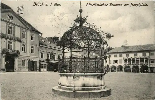 Bruck a.d. M. , Altertümlicher Brunnen am hauptplatz -323360