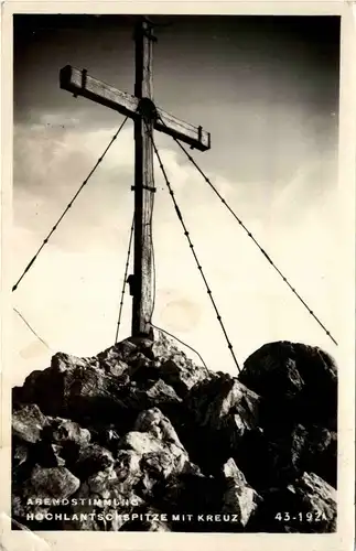 Hochlantsch - Abendstimmung Hochlantschspitze mit Kreuz -322144