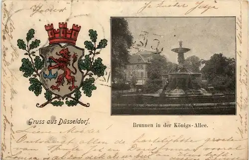 Gruss aus Düsseldorf - Brunnen in der Königs Allee -285596