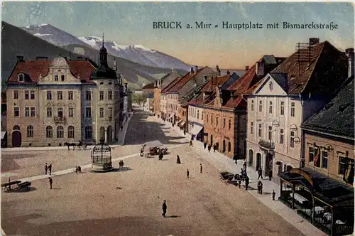 Bruck a.d. M. , Hauptplatz mit Bismarckstrasse -323252