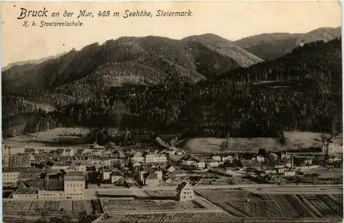 Steiermark/div. Orte und Umgebung - Bruck a.d. M. , Staatsrealschule -323292