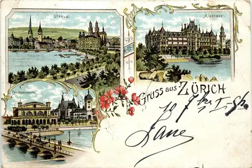 Gruss aus Zürich - Litho -232742