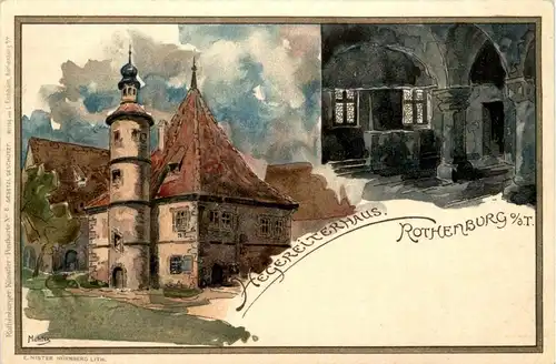 Hegereiterhaus Rothenburg - Litho -286254