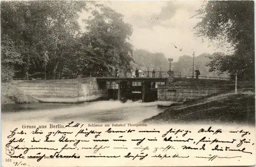 Gruss aus Berlin - Schleuse am Bahnhof Thiergarten -286004