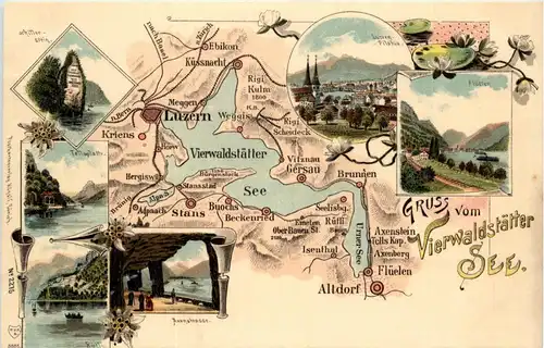 Gruss vom Vierwaldstätter See - Litho - Luzern Stans -233034