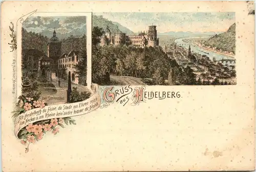 Gruss aus Heidelberg - Litho -285568