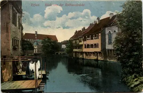 Erfurt - Blick von der Rathausbrücke -286946